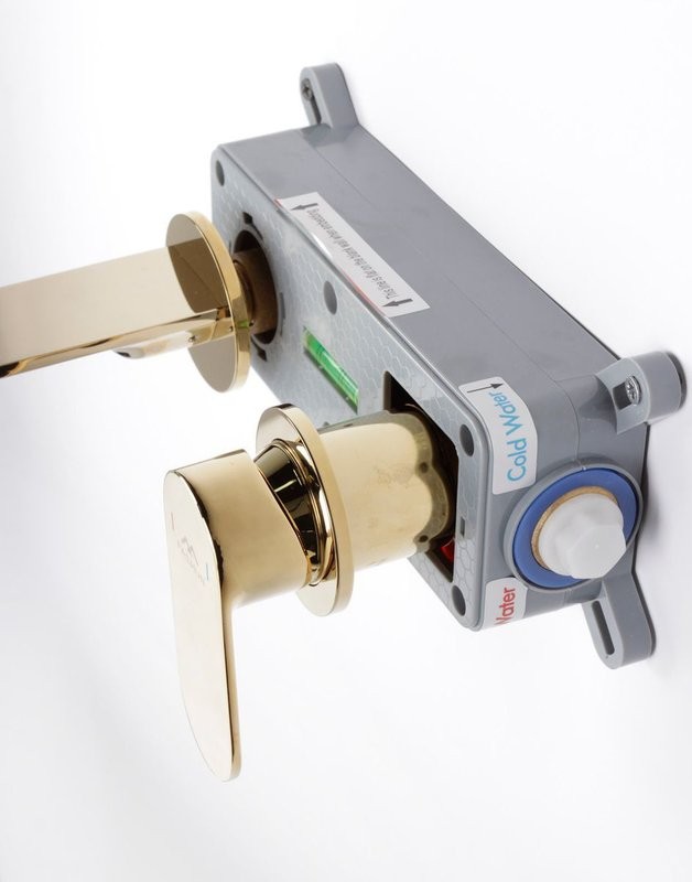 Смеситель для раковины Fashun A1185-35 С ВНУТРЕННЕЙ ЧАСТЬЮ, золото