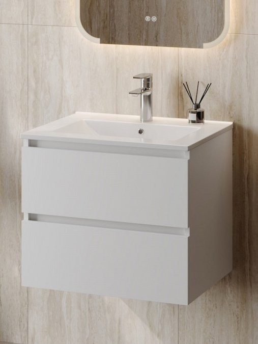 Тумба под раковину без столешницы Teymi Laina 60 матовая белая