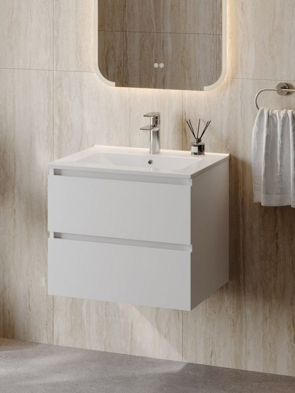 Тумба под раковину без столешницы Teymi Laina 60 матовая белая