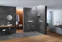 Шланговое подключение Hansgrohe Rainfinity 26858700 с полкой