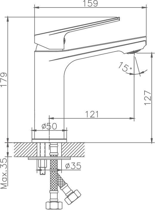 Смеситель для раковины Haiba HB533-3 HB10533-3