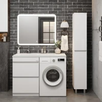 Тумба с раковиной Onika Милтон 58, с ящиками, под стиральную машину, L