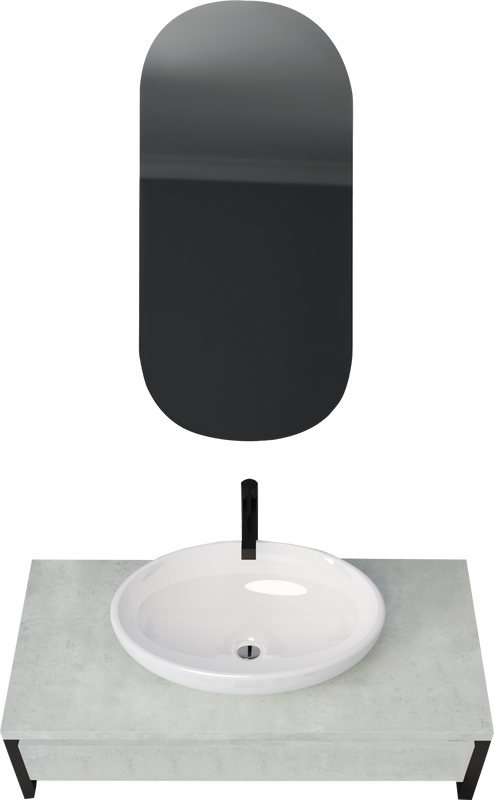 Мебель для ванной комнаты 1MarKa Grunge Loft 80 бетон светлый