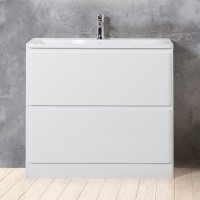 Мебель для ванной комнаты BelBagno Albano 100 напольная, bianco lucido