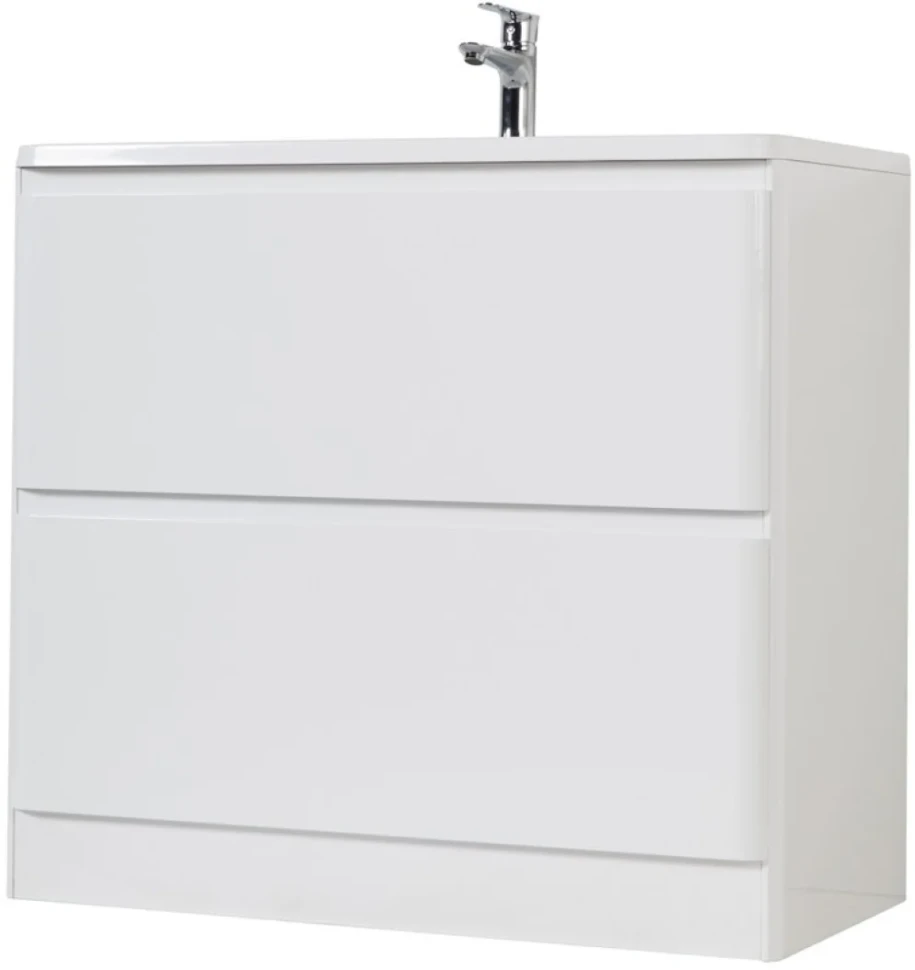 Мебель для ванной комнаты BelBagno Albano 100 напольная, bianco lucido