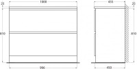 Мебель для ванной комнаты BelBagno Albano 100 напольная, bianco lucido