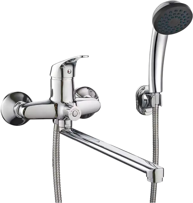 Смеситель с длинным изливом для ванны D-lin 302-2 D146302-2 хром