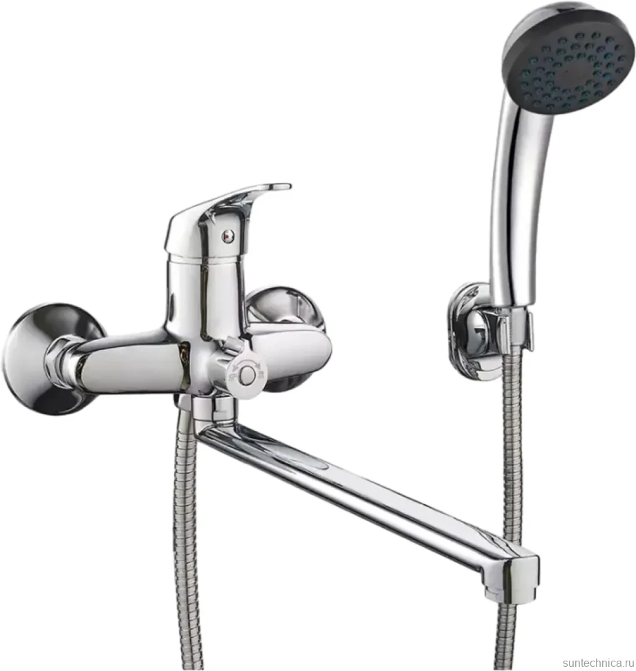 Смеситель с длинным изливом для ванны D-lin 302-2 D146302-2 хром