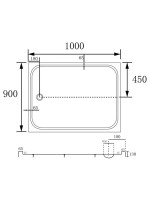 Поддон для душа Abber AD3C109 100х90 см, белый Поддон для душа Abber AD3C109 100х90 см, белый