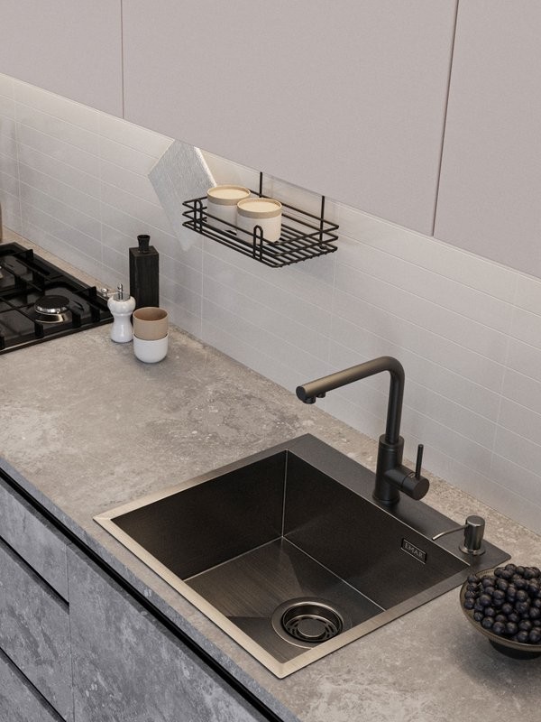 Мойка кухонная Emar PVD EMB-117A PVD Nano Dark