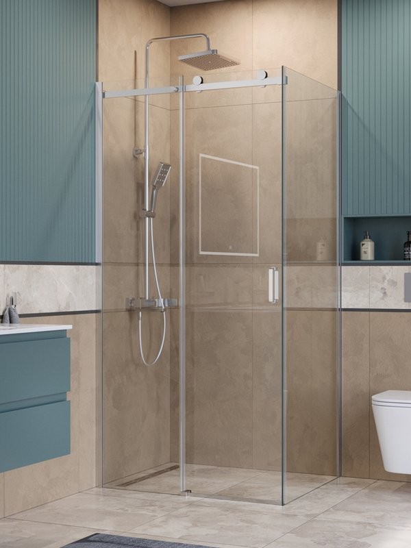 Душевой уголок BelBagno Soft Close-2 AH-1-110/100-C-Cr профиль хром
