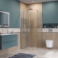 Душевой уголок BelBagno Soft Close-2 AH-1-110/100-C-Cr профиль хром Душевой уголок BelBagno Soft Close-2 AH-1-110/100-C-Cr профиль хром