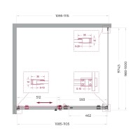 Душевой уголок BelBagno Soft Close-2 AH-1-110/100-C-Cr профиль хром Душевой уголок BelBagno Soft Close-2 AH-1-110/100-C-Cr профиль хром