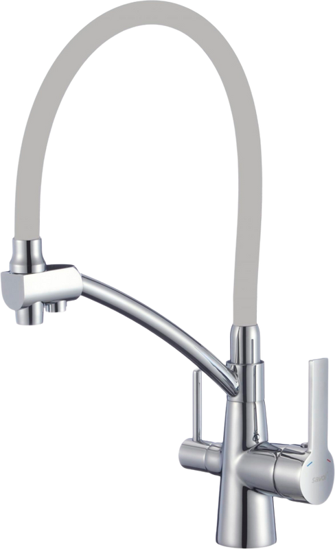 Смеситель для кухни Savol S-L1805-04 с гибким изливом