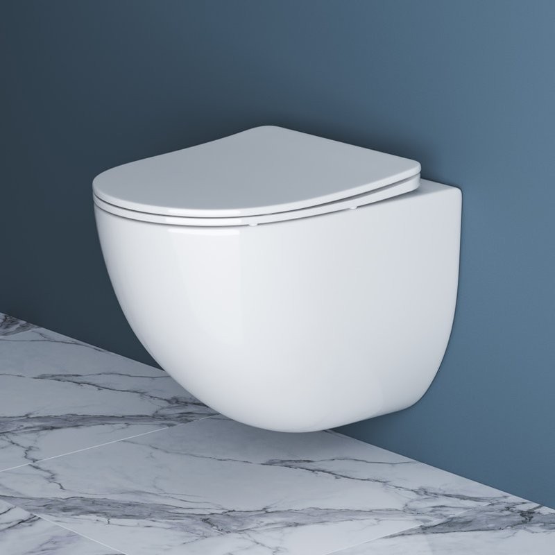 Комплект Унитаз подвесной BelBagno Amanda BB051CHR безободковый + Крышка BB051SC с микролифтом + Инсталляция Geberit Duofix Delta 458.149.21.1 с кнопкой смыва, хром + Звукоизоляция
