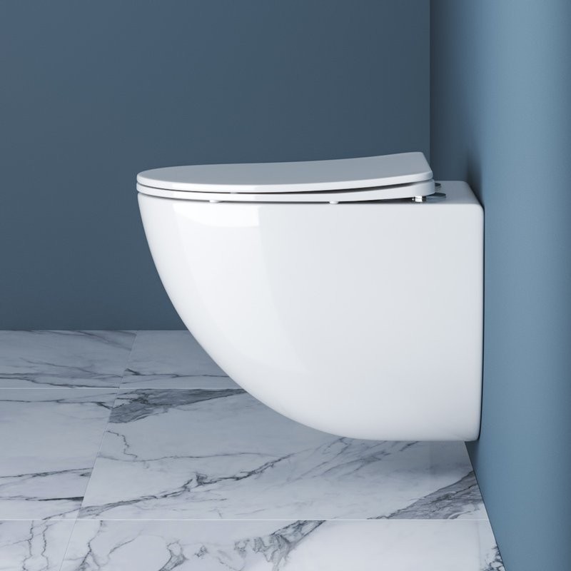 Комплект Унитаз подвесной BelBagno Amanda BB051CHR безободковый + Крышка BB051SC с микролифтом + Инсталляция Geberit Duofix Delta 458.149.21.1 с кнопкой смыва, хром + Звукоизоляция
