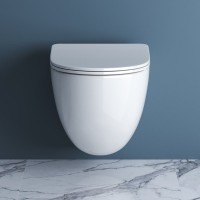 Комплект Унитаз подвесной BelBagno Amanda BB051CHR безободковый + Крышка BB051SC с микролифтом + Инсталляция Geberit Duofix Delta 458.149.21.1 с кнопкой смыва, хром + Звукоизоляция