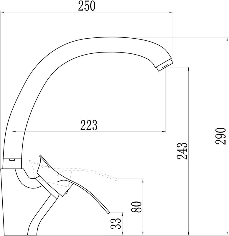 Смеситель для кухни Savol S-T4106
