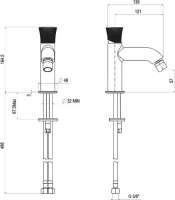 Смеситель для биде Paini Domus 18CR304PZ Смеситель для биде Paini Domus 18CR304PZ