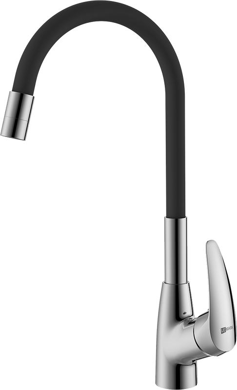 Смеситель для кухни Lemark Linara LM0415C-Black с гибким изливом