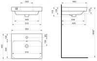Мебель для ванной комнаты AQUATON Марти 55 ясень шимо