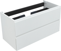 Тумба под раковину без столешницы Aquanet Альтера 100 подвесная, белая матовая