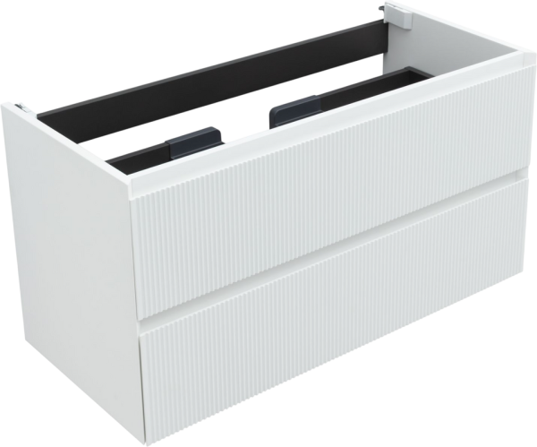 Тумба под раковину без столешницы Aquanet Альтера 100 подвесная, белая матовая