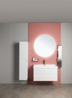 Тумба под раковину без столешницы Aquanet Альтера 100 подвесная, белая матовая