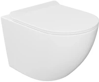 Комплект Унитаз подвесной BOND Oval F01-10 безободковый, с микролифтом, белый + Инсталляция TECE Now 9400412 4 в 1 с кнопкой смыва