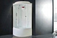 Душевая кабина Royal Bath RB 90BK1-T с высоким поддоном, с сиденьем