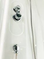 Душевая кабина Royal Bath RB 90BK1-T с высоким поддоном, с сиденьем