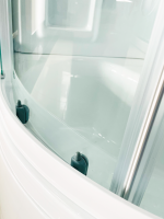 Душевая кабина Royal Bath RB 90BK1-T с высоким поддоном, с сиденьем