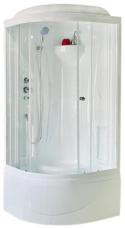 Душевая кабина Royal Bath RB 90BK1-T с высоким поддоном, с сиденьем