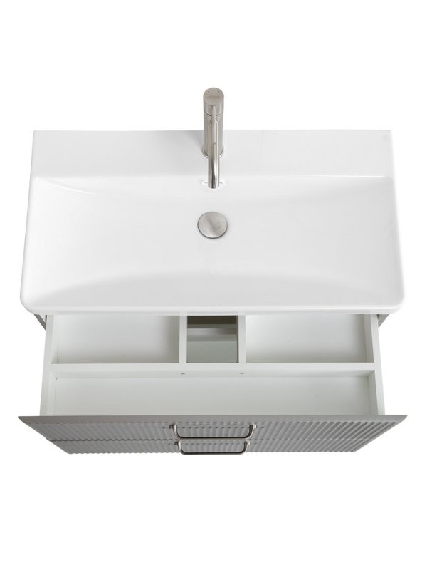 Мебель для ванной комнаты BelBagno Due 80 ручки матовый атласный никель, сатин