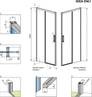 Душевая дверь в нишу Radaway Idea DWJ 140 R Душевая дверь в нишу Radaway Idea DWJ 140 R