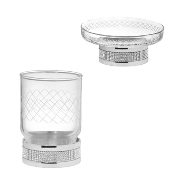 Набор Стакан Boheme Royal Cristal 10931-CR + Мыльница 10930-CR