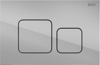 Комплект Унитаз подвесной Bauedge Bau Dream безободковый, с микролифтом + Инсталляция Bau Pro + Кнопка Soul, хром