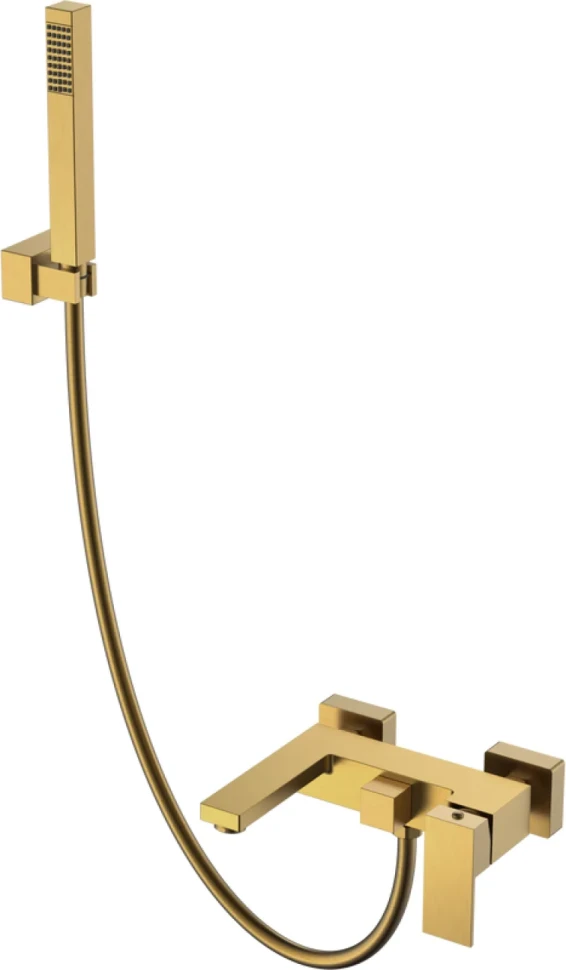 Смеситель для ванны с душем Boheme Qubic 473-BR bronze