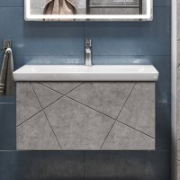 Мебель для ванной комнаты Vigo Geometry 80 подвесная, бетон, раковина Como 80