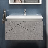 Мебель для ванной комнаты Vigo Geometry 80 подвесная, бетон, раковина Como 80