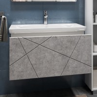 Мебель для ванной комнаты Vigo Geometry 80 подвесная, бетон, раковина Como 80