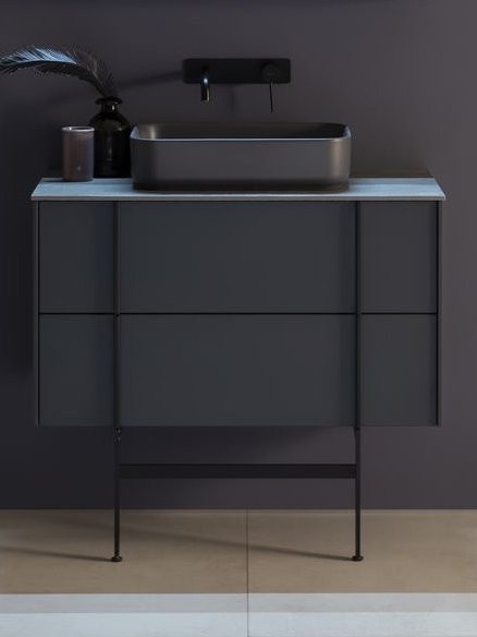 Тумба под раковину без столешницы Allen Brau Reality 120 подвесная, матовый антрацит