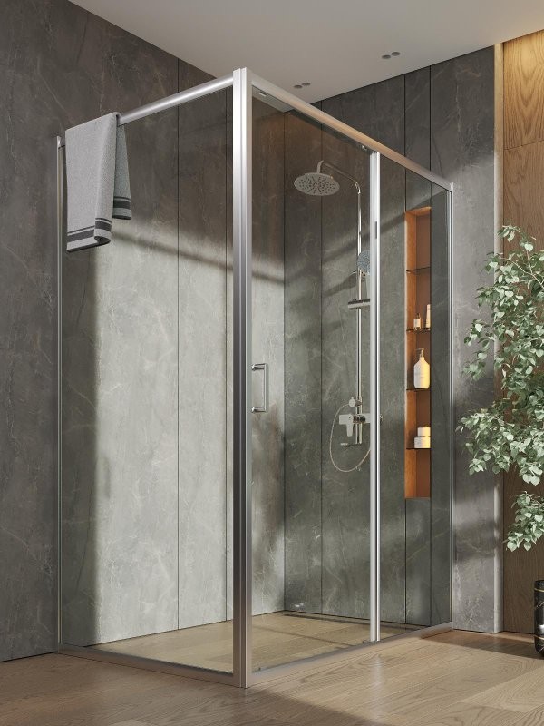 Душевой уголок Orange E23 14090TCR стекло прозрачное, профиль хром