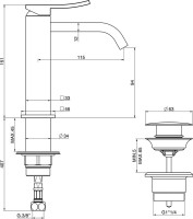 Смеситель для раковины Gattoni Ely 8842/88С0