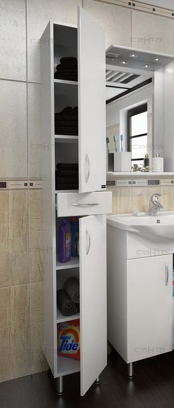 Шкаф пенал для ванной СаНта Стандарт 30 1 ящик