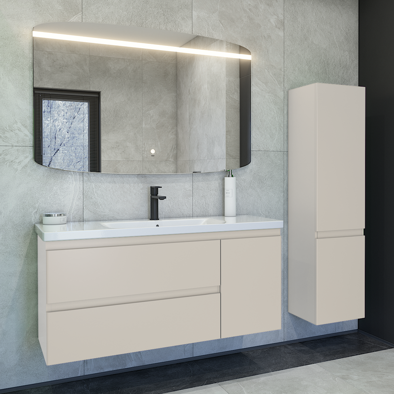 Мебель для ванной комнаты Caprigo Forte 120 R подвесная, беж лайт