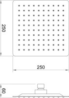 Верхний душ Berges Ventas S 074001 хром