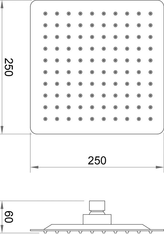 Верхний душ Berges Ventas S 074001 хром