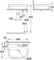 Накладная раковина Grohe Euro Ceramic 39337000