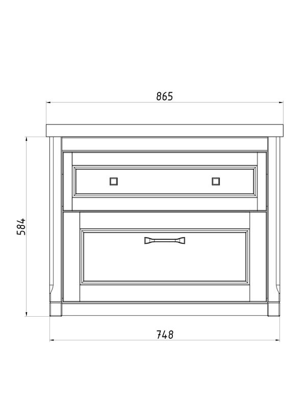 Тумба под раковину без столешницы ASB-Woodline Толедо 85 smalt
